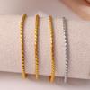 Waterproof Ins Snake Chain Ankle Bracelet Stainless Steel 18K Gold Plated Double Anklet With EU Reach US CPSIA Standard