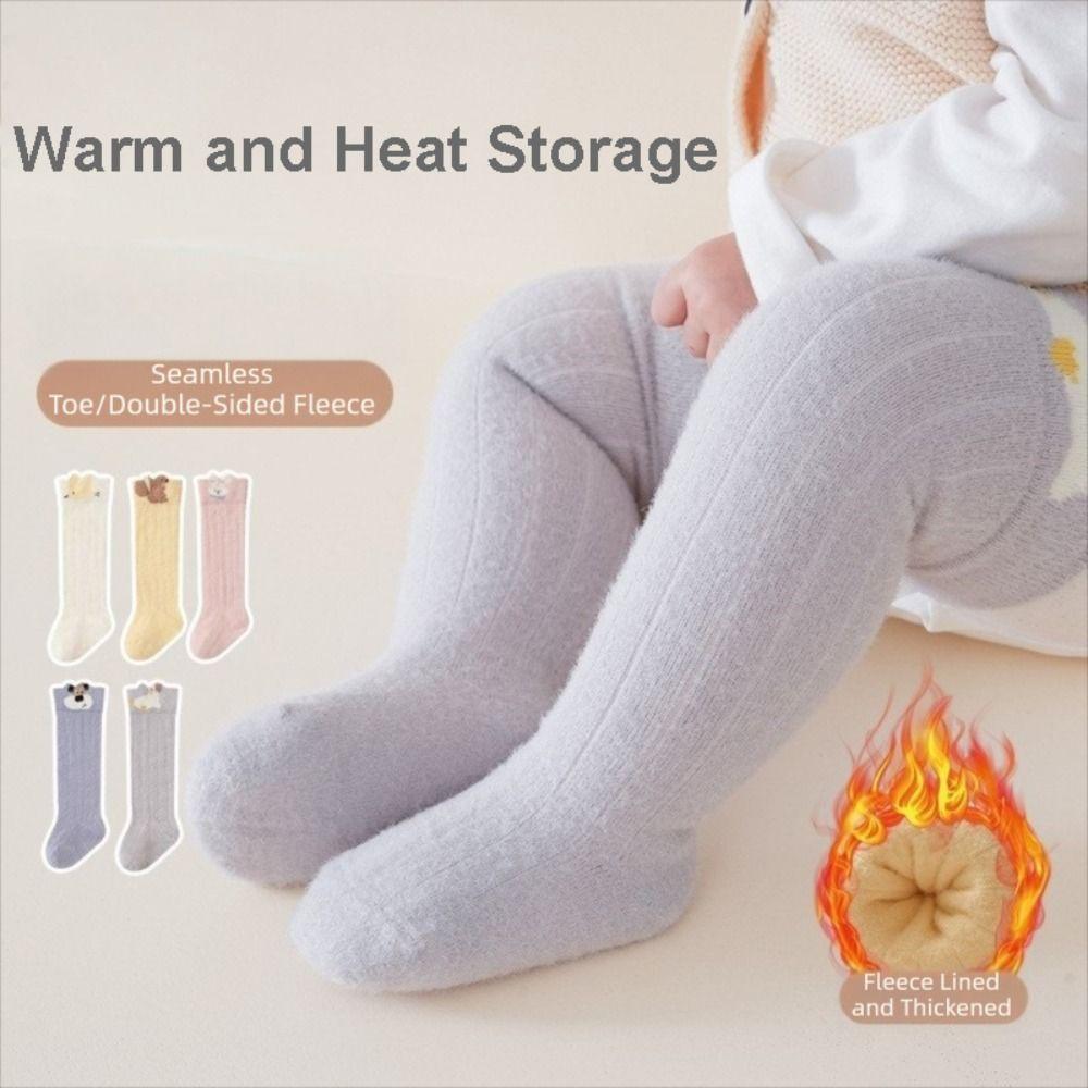 Soft Baby Knee High Socks Warm Toddler Socks Cute Leg Warmers  for 0-3 Years Old