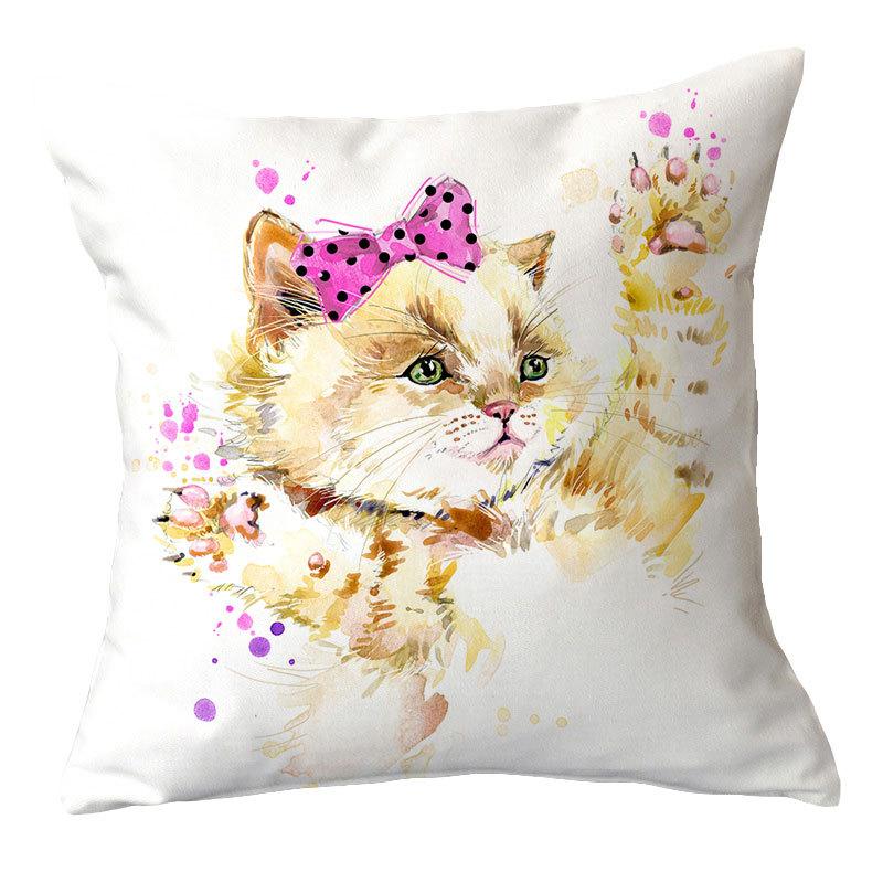 Painted Dog Creative Plush Cushion Pillowcase Office Waist Pillowcase Home Textile