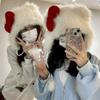 Korean Style Bow Beanie Hat Windproof Ear Protection Hat Fashion Plush Beanie Hat  Winter