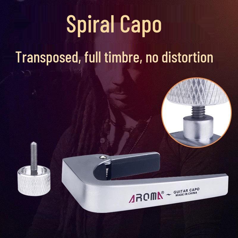 AROMA Guitar Capo AC-11 for Folk and Electric Guitars - Metal Transposer Capo