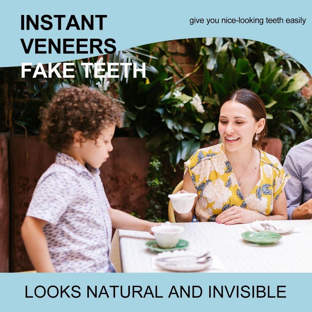 6Pcs Natural Shade Denture Temporary Filling Kit Upper Veneer Cosmetic Tooth  Dental Emergency