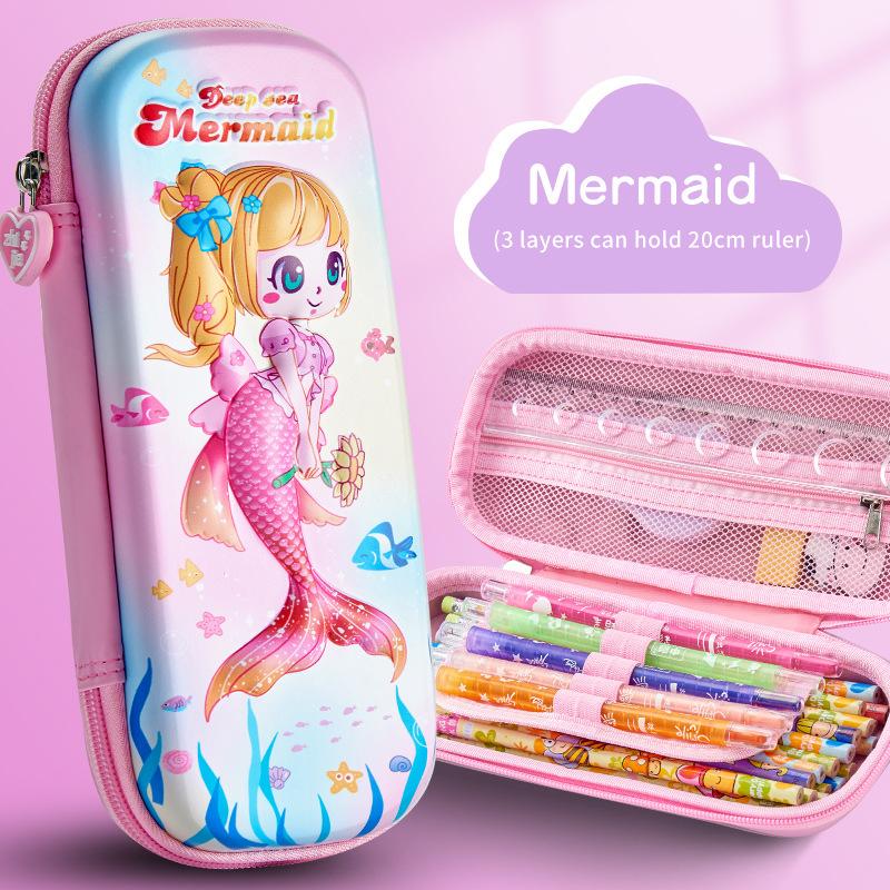 2025 New Hot Selling Elf Pencil Case Cartoon Student Pencil Case 3d Three-dimensional Zipper Stationery Box Pencil Case