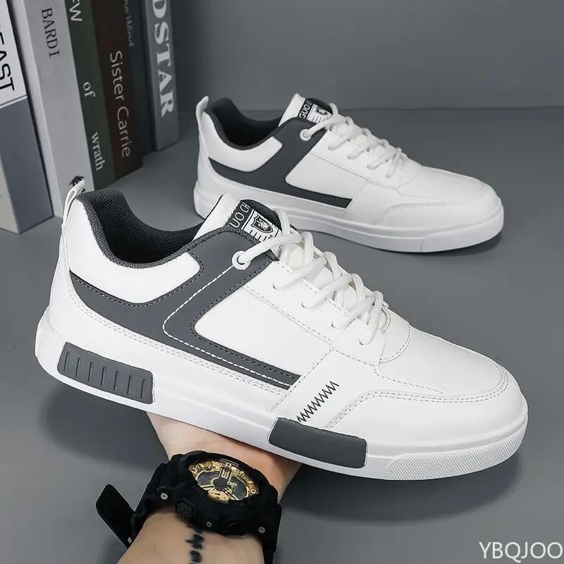 Men's New Breathable white Shoes Trendy versatile leather shoe Casual comfortable flats Fashion light Male shoes Homme Zapatos