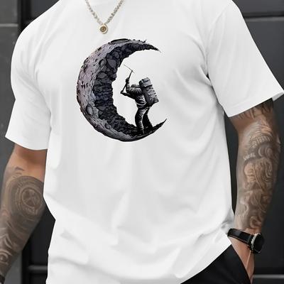 Astronaut On Moon T-Shirt Breathable Cool, Comfortable Wear,Daily Casua