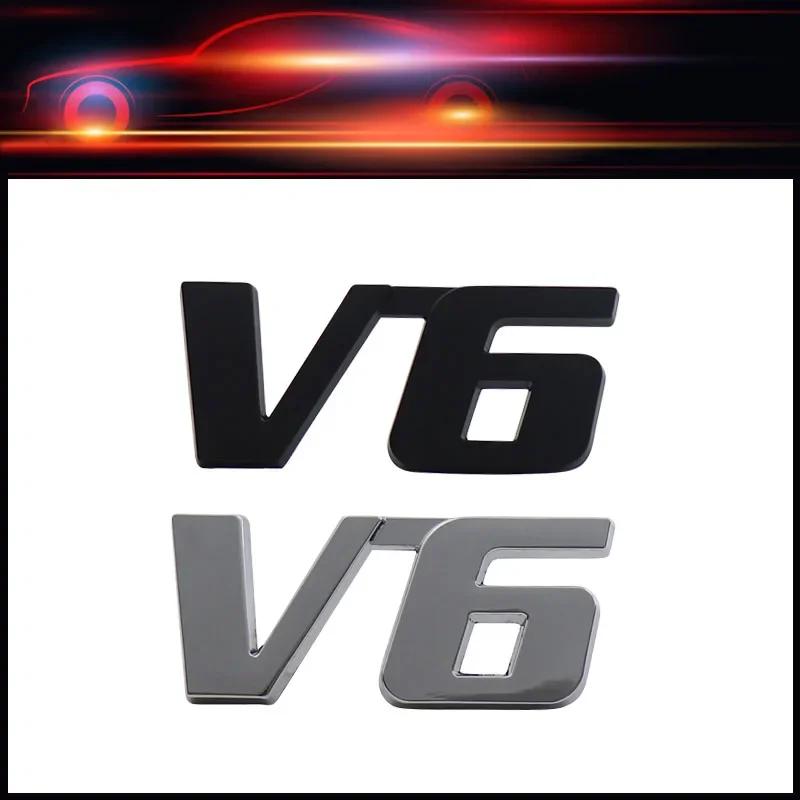 3D Premium V6 V 6 Sport Car Engine Hood Fender Trunk Tail Rear Decal Emblem Badge Sticker for Japanese Japan SUV Off Road