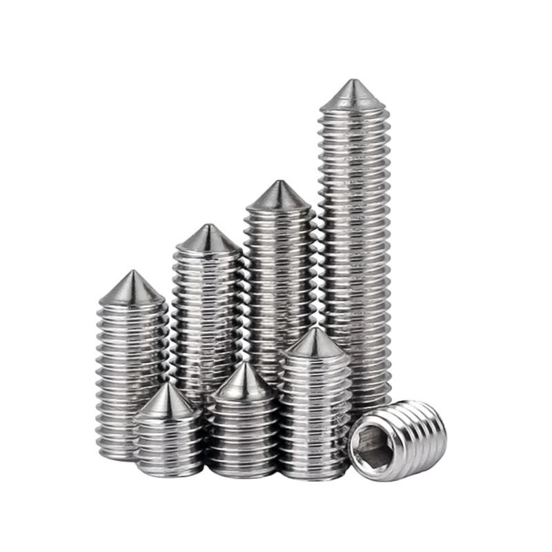 Bairuite 316 Stainless Steel Cone Point Hex Socket Set Screw