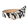 Fashion Women Waist Belt Single Prong Buckle Adjustable Faux Leather Leopard Snakeskin Waistband for Jeans