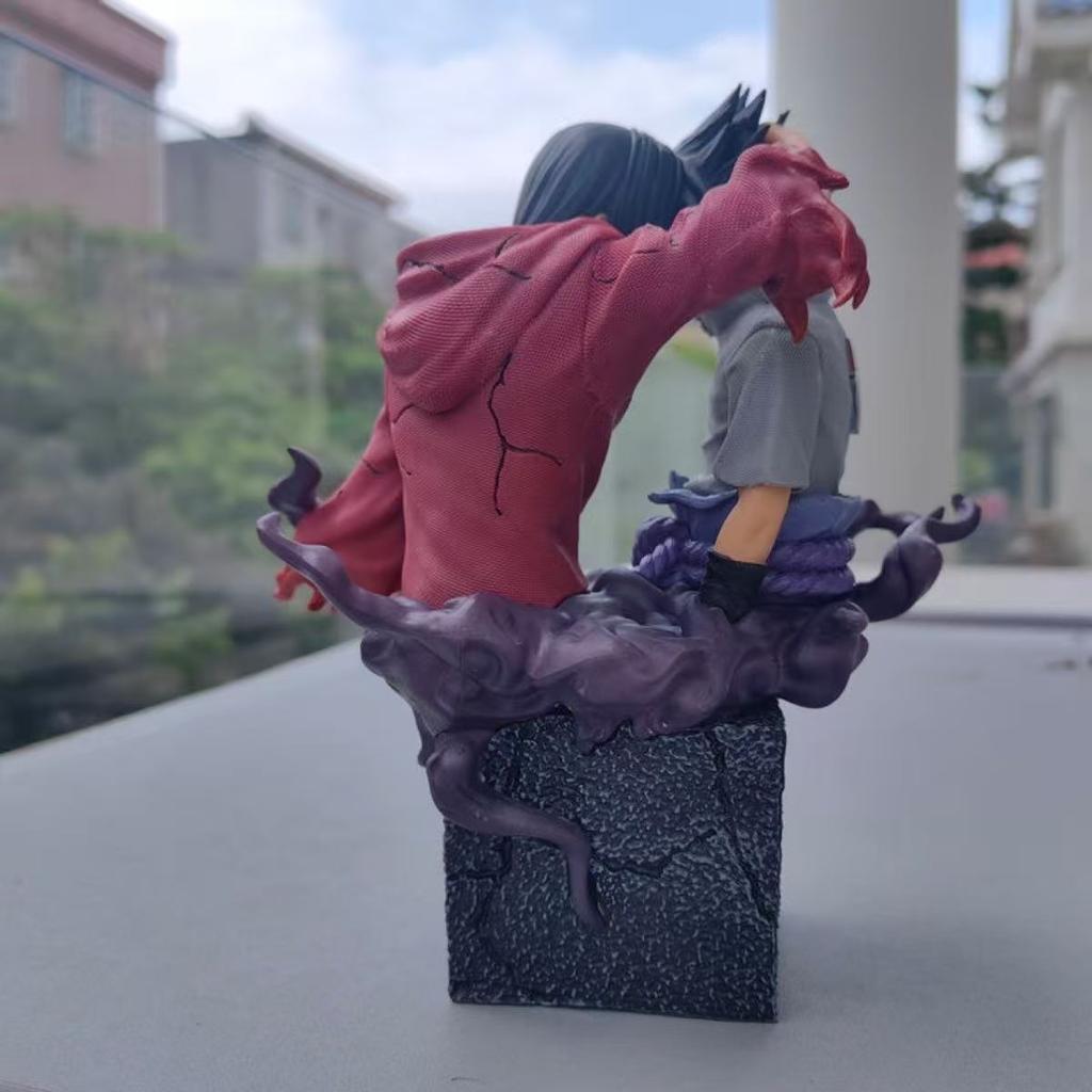 Naruto Sasuke Uchiha Brother Reconciliation Summon Series anime figures Fierce position Divine Rasengan can Move PVC toys Gift