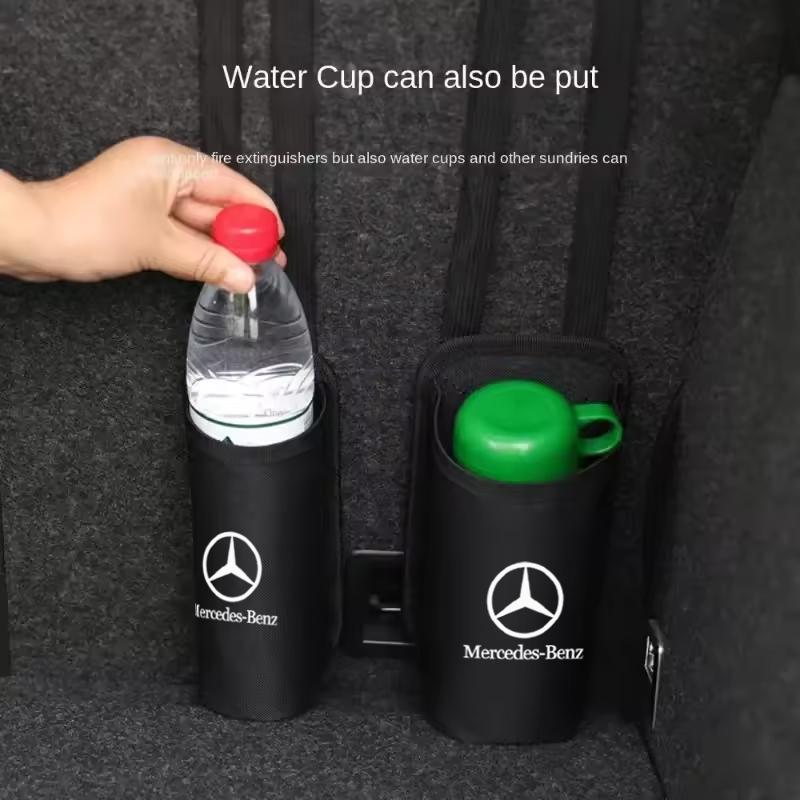 FA03Car Seat Organizer Bag Rear Seat Cup Umbrella Holder Auto Storage Pouch for Mercedes Benz W212 W204 W205 Interior Moulding MSND