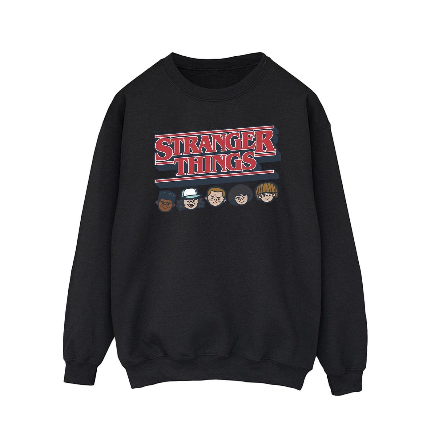 Sudadera con logo de caricatura de Stranger Things para hombre de Netflix XXL negro