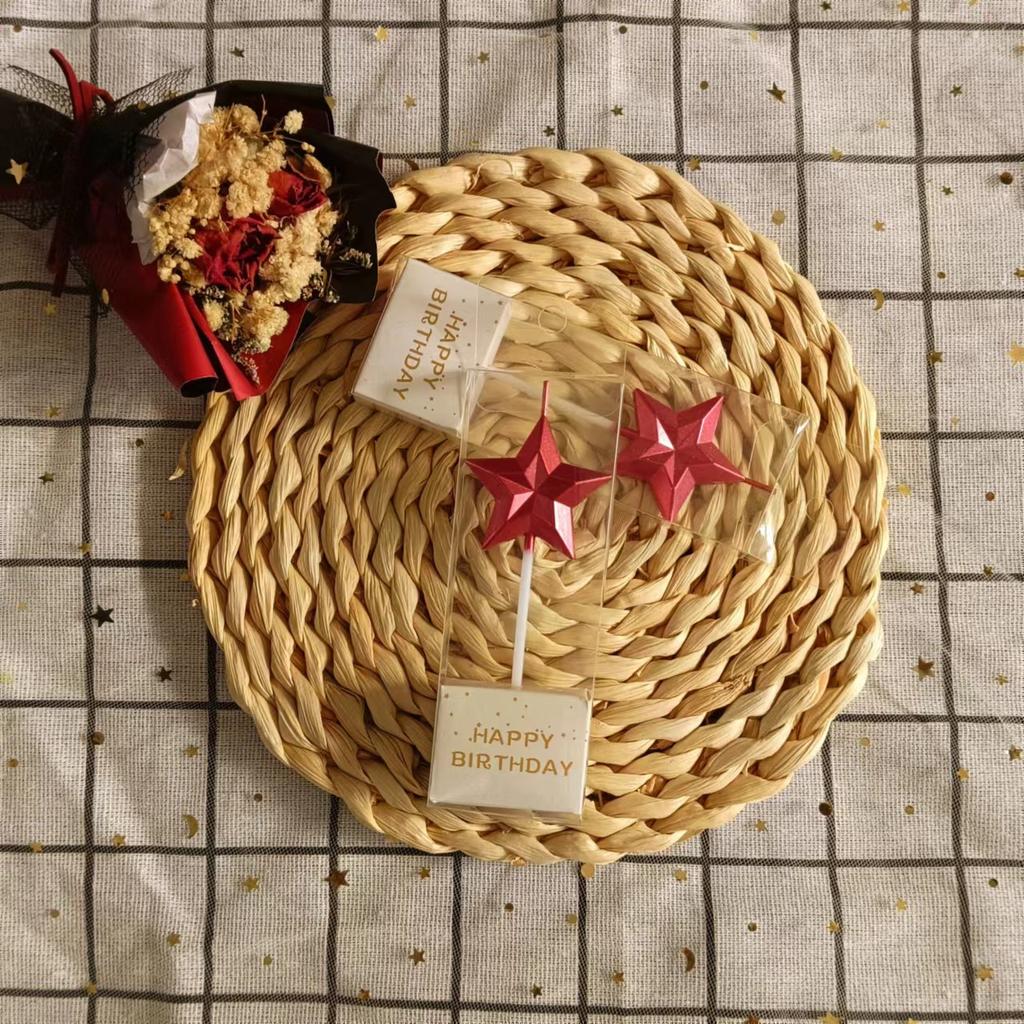 Children's birthday candle personality creative hollow star candle bakery birthday supplies cake candle