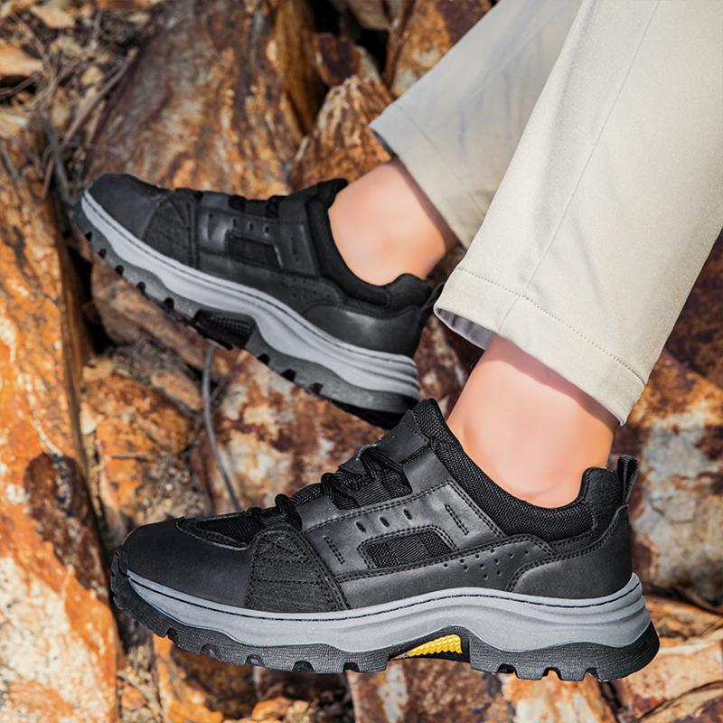 Herren Outdoorsport-Schuhe Anti-Rutsch Freizeit Atmungsaktiv Bergsteigerschuhe Große Größe Bequem Gummi-Außensohle Alle Jahreszeiten