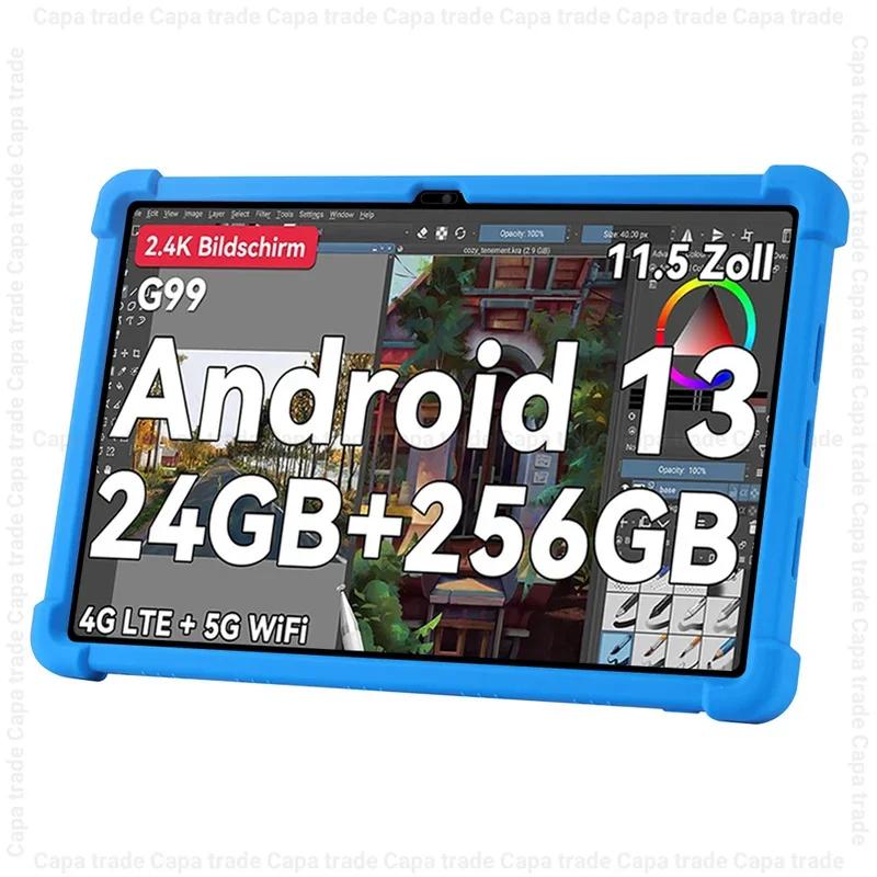 Pro Blackview Mega 1 pouzdro Mega1 2024 11,5" tablet PC Nárazuvzdorný měkký základový kryt se 4 tlustými rohy silikonový kryt se stojánkem