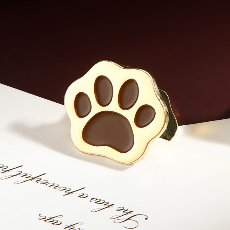 1/4Pcs Metal Cat Paw Binder Clips Bill Binder Clip Foldback Notes Letter File Paper Clip Binding Securing Clip Office School