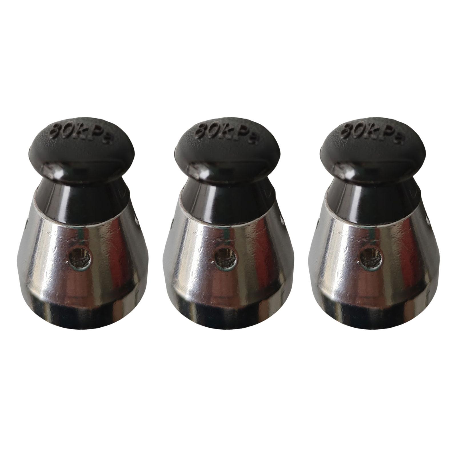 

Set of 3 Cookware Cooker Relief Jigger Valves 80kpa Replacement Pressure Cooker Relief Jigger Valves Exhaust Valves