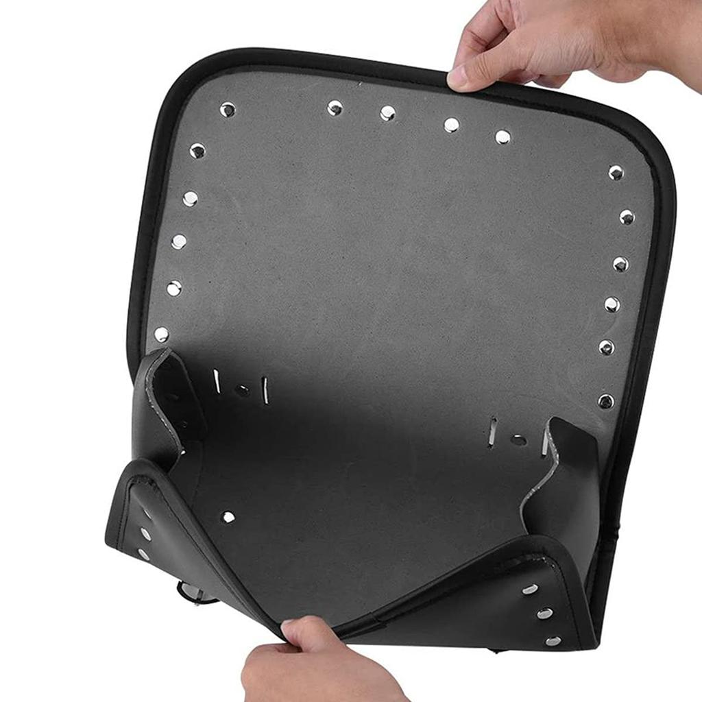 Samcos Motocyklowa Mini Torba Narzędziowa PU Skóra z Ćwiekami Tylna Torba do Przechowywania Łatwa w Montażu