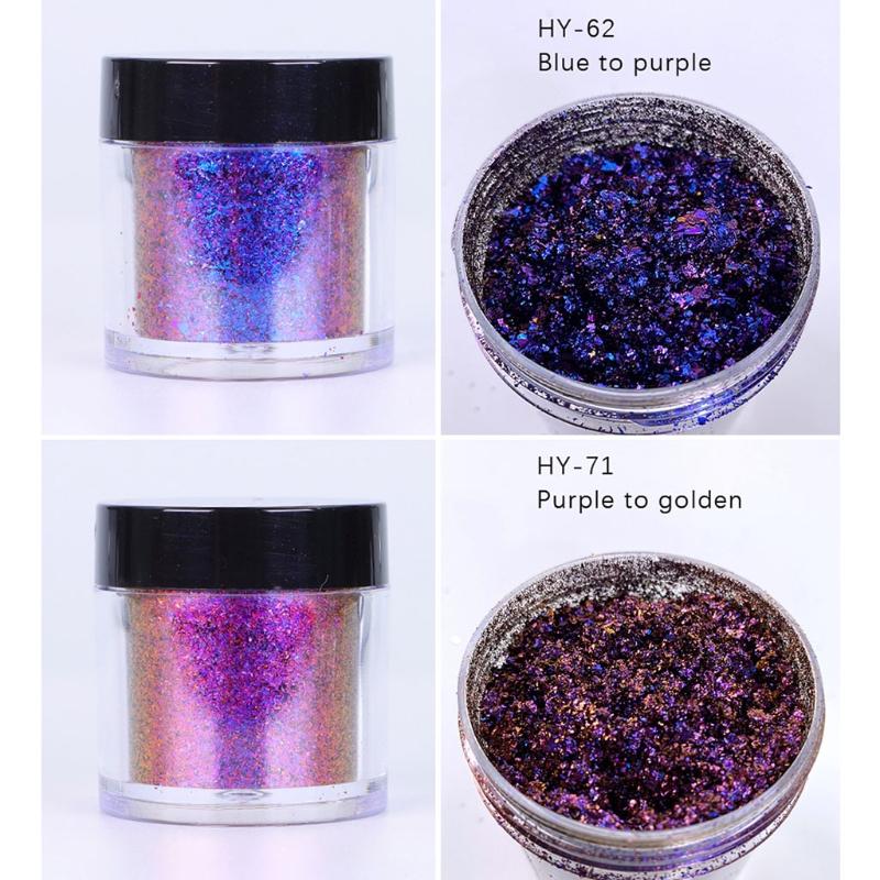 Nail Powder Flake Colorful Coarse Cloud Brocade Powder Handmade DIY Face Body Makeup Nail Art Decoration Supp