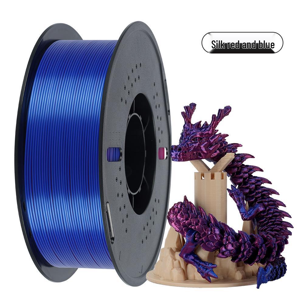 Dual-Color Silk PLA 1.75mm 3D Printing Filament - Triple-Tone PLA Wire for 3D Printing