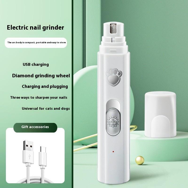 Lixadeira Elétrica de Unhas para Cães Pets Lixa de Unhas Indolor Com Roda Polidora Recarregável Pets Ferramentas Profissionais de Grooming de Unhas