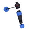 IP68 Waterproof Aviation Plug Socket Set LP16 3Pin Weld Free Back Nut Type Male Female Butt Terminal 250V 10A