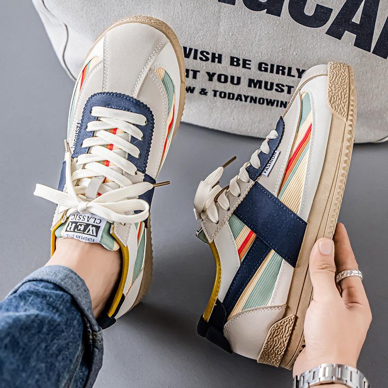 Summer Breathable Men's Shoes, Casual and Versatile,Forrest Gump Shoes, Fashionable Color Blocking, Comfortable and Trendy Shoes