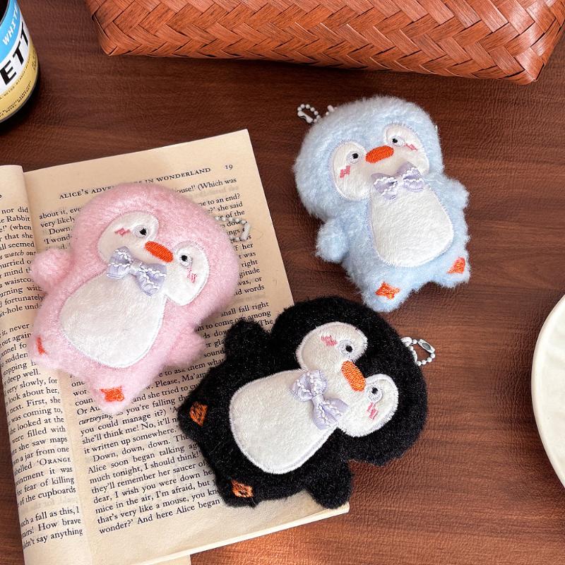 Adorable Cartoon Bow Tie Penguin Plush Keychain Cute And Charming Penguin Stuffed Doll Pendant Backpack Decoration Pendant Accessories Present