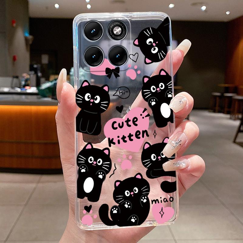 Etui Na Motorola Edge 70 Fusion Przezroczyste Luksusowe Modne Motyl Kwiaty Miękki TPU Silikonowy Pokrowiec Na Telefon dla Edge70 Fusion Zderzak