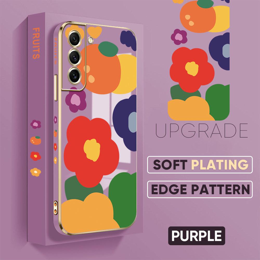 Colorful Printing Patterns Square Edge Pattern Casing Plated Phone Shell Luxury Plating Soft Phone Case for iPhone Motorola Moto OnePlus Samsung