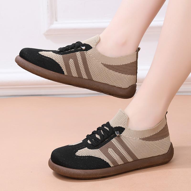 

Spring and Autumn Women Casual Shoes Comfortable Mesh Breathable Sneakers Outdoor Fitness Trainers Fashion Sports Flat Shoe New 41 чорний