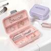 Pink/Purple/White Pill Box Mini Pill Organizer 7 Compartment Medicine Pill Case Portable Jewelry Organizer Outdoor Traveling Use