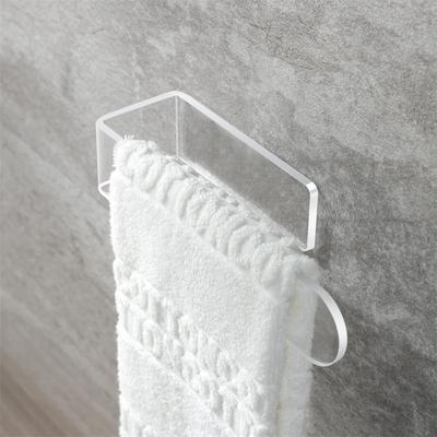 Portasciugamani in acrilico a forma di U per il bagno, portasciugamani autoadesivo per il bagno, portasciugamani trasparente montato a parete