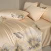 100% Egyptian Cotton Flowers Embroidery Luxury Bedding Set Single Double Queen King Duvet Cover Flat/Fitted Sheet Pillowcases