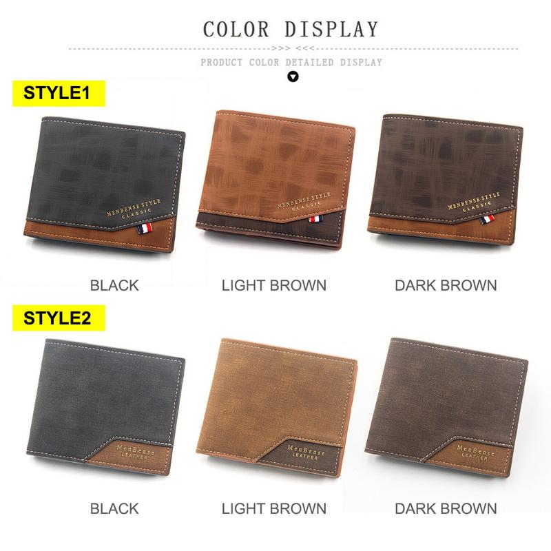 Fashion Men's Wallet Solid Color Leather Business Short Wallet Famous Vintage Multi-card Soft Purse Fashion Men's Wallet Solid Color Leather Business Short Wallet Famous Vintage Multi-card Soft Purse