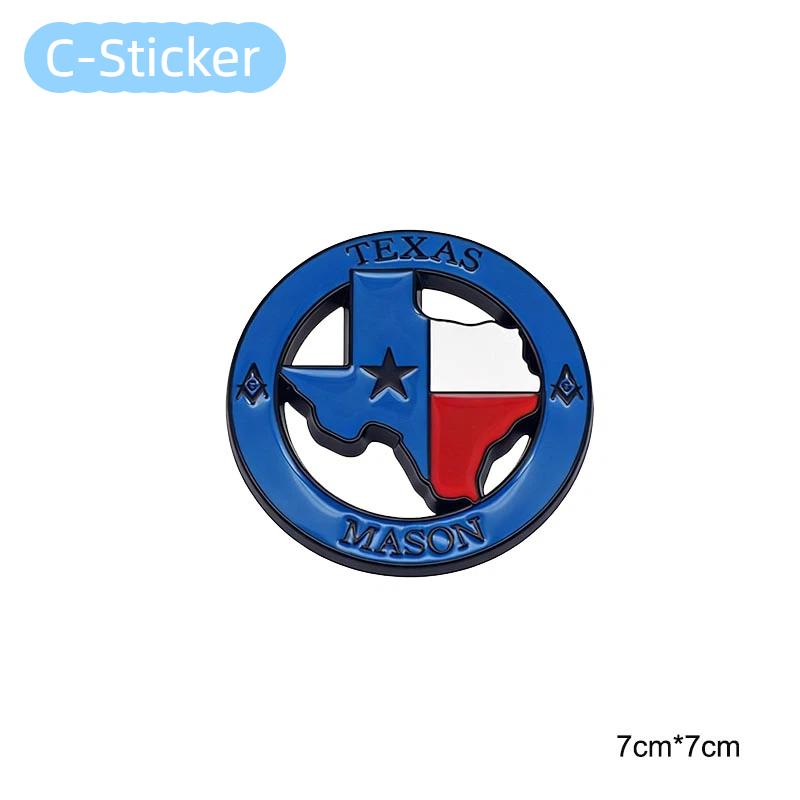 3D Metal Texas Badge For Vehicle J-EEP Wrangler R-aptor SUV Modification Accessories