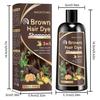 Brown Hair Dye Shampoo 3 In 1 , Moisturize, Nourish, Natural Ginger Formula