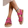 Lightweight soft soled sandals for women summer flat bottomed student Roman sandals for women round headed breathable beach sandals