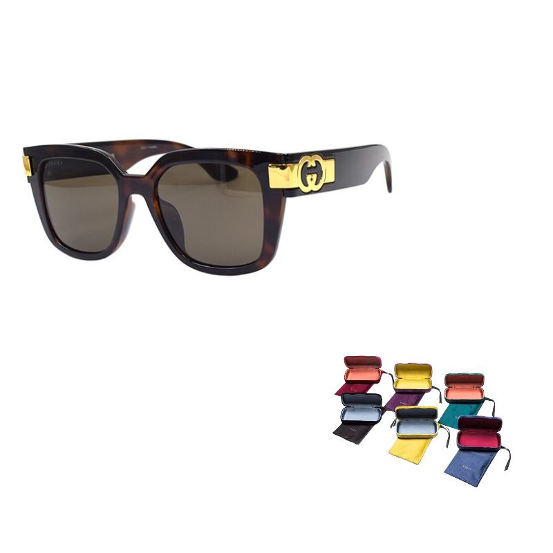 Gucci GG Serie Quadratische Sonnenbrille Damen Sonnenbrille Schildpatt GG1690SK-002