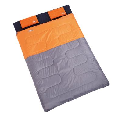 2-Personen-Schlafsack für Paare und Familien, tragbarer Camping-Schlafsack mit 2 Luftkissen, leichtes Wandermattenbett