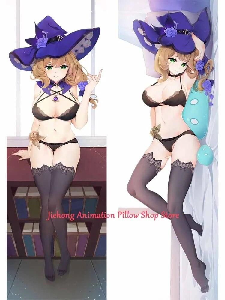 

Dakimakura аниме Lisa Genshin ударная наволочка с двусторонним принтом в натуральную величину Высокое качество 2WAY наволочка подарки отаку 40x120cm Peach Skin