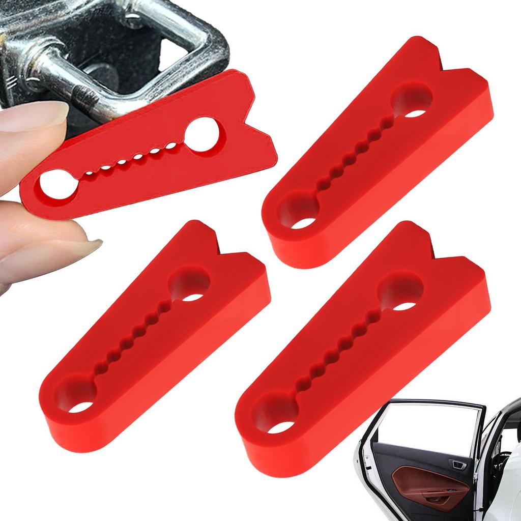 4pcs Car Door Shock Absorber Cushion Door Lock Buckle Protection Cover Silicone Car Door Latch Cover Absorption Buffer Pad