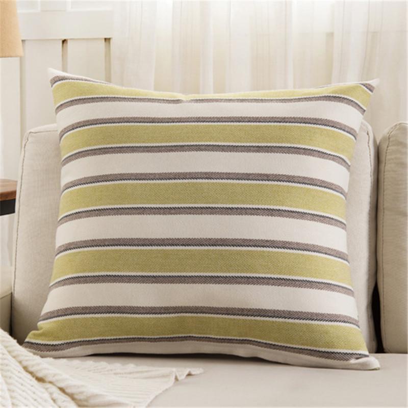 

45x45 см винтажная полосатая плотная хлопковая льняная наволочка для диванной подушки наволочка украшение для гостиной дома 45x45cm