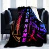 1PC Custom Name Football Player Artwork outdooor Flannel blankets Patterns Throw Blanket All-Season Soft Gift for Couch, Bed, Camping gifts