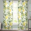 Sommer Zitronenblätter Blumen Transparente Vorhänge Fenstertüllvorhänge Für Wohnzimmer Schlafzimmer Für Küche Schleier Vorhänge Dekoration
