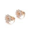 Orecchini SIMJOO Oro Rosa Stilosi e Freschi Orecchini Girasole Zircone