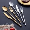 304 Stainless Steel Cutlery Thickened Table Fork Knife Spoon Bamboo Handle Dinnerware Western Tableware