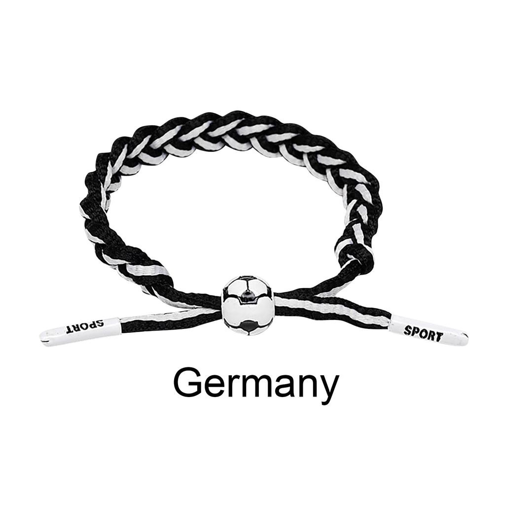 Football Team Fan Support Identification Woven Bracelet