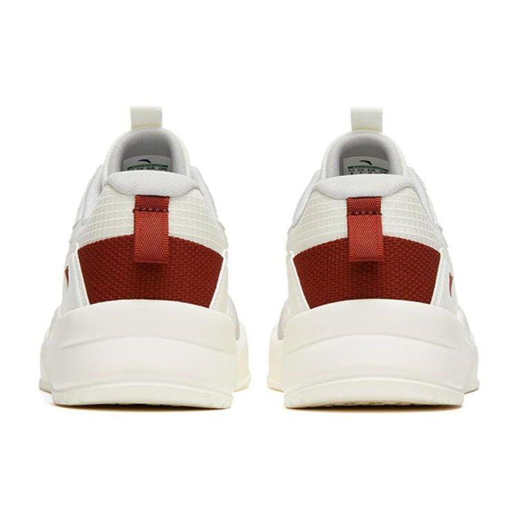 Anta Gel Elastic Non-Slip Wear-Resistant Lightweight Low-Top Skate Shoes Men Skate Shoes White Gray Red 912328033-3