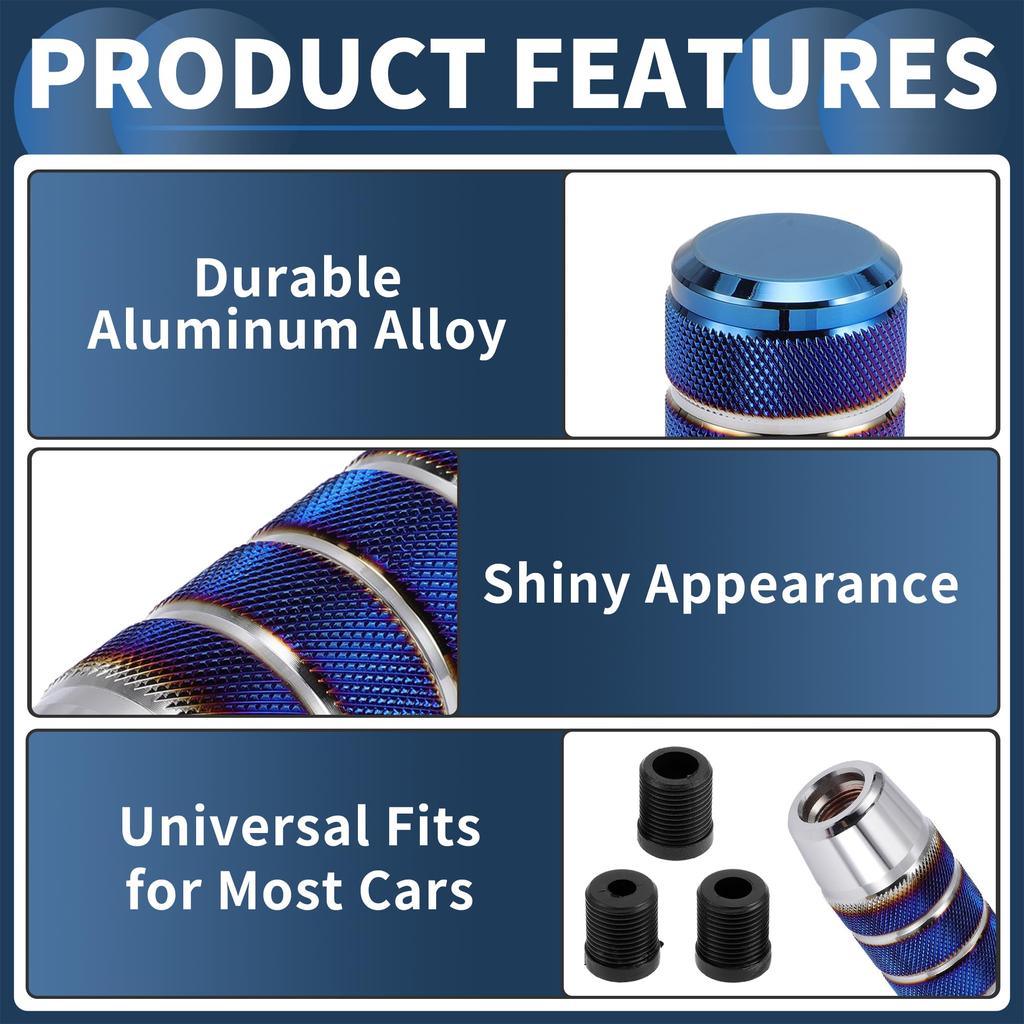 INFINAUTO Car Shift Knob 9.5cm Universal Auto Manual Car Gear Shift Knob with 3