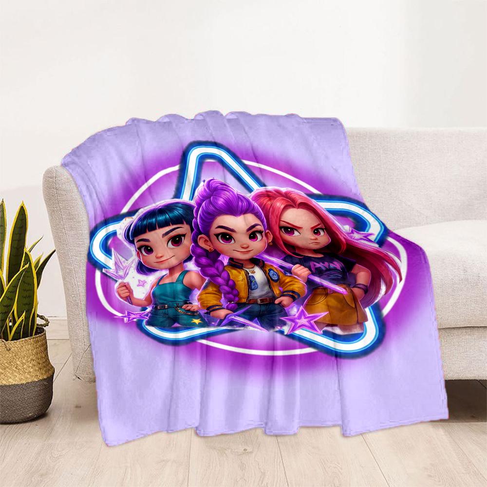 K-pop Stars Shine Bright Blanket Soft & Cozy Great for Bed Office Chair Livingroom Four Seasons Multipurpose Modern Style